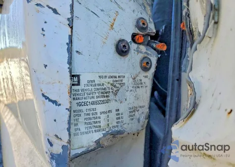 2003 Chevrolet Silverado C1500 из США, поврежденный, VIN 1GCEC14X63Z207471